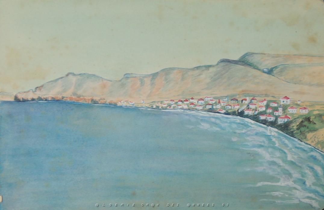 50 1929  LES PEINTURES GOUACHE DE MON GRAND PERE (5) CORAILLEURS ET PAIN DE SUCRE.jpg -           